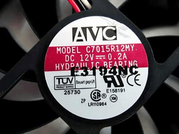 AVC PC fan with hydraulic bearing